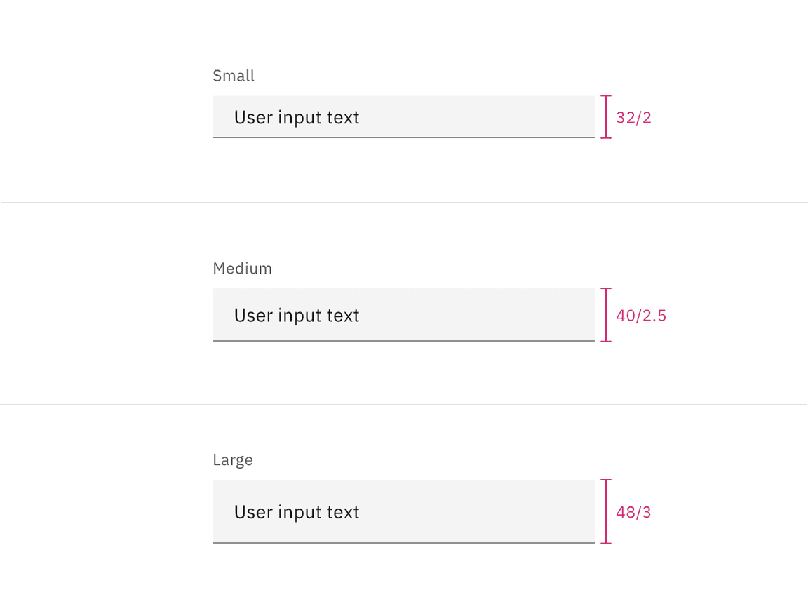 Text input heights